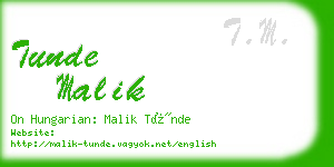 tunde malik business card